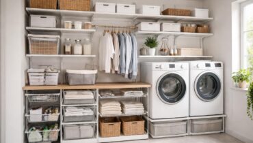 découvrez comment aménager une buanderie fonctionnelle et optimisée grâce aux solutions de rangement elfa, alliant praticité et design pour un espace organisé.