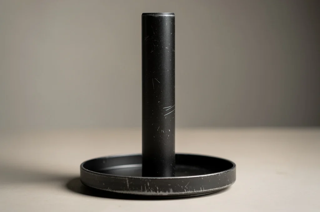Le look industriel des porte-rouleaux sur pied en métal noir pour une touche déco moderne